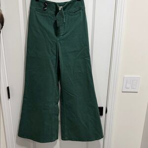 Free People Green Wide-Leg Pants